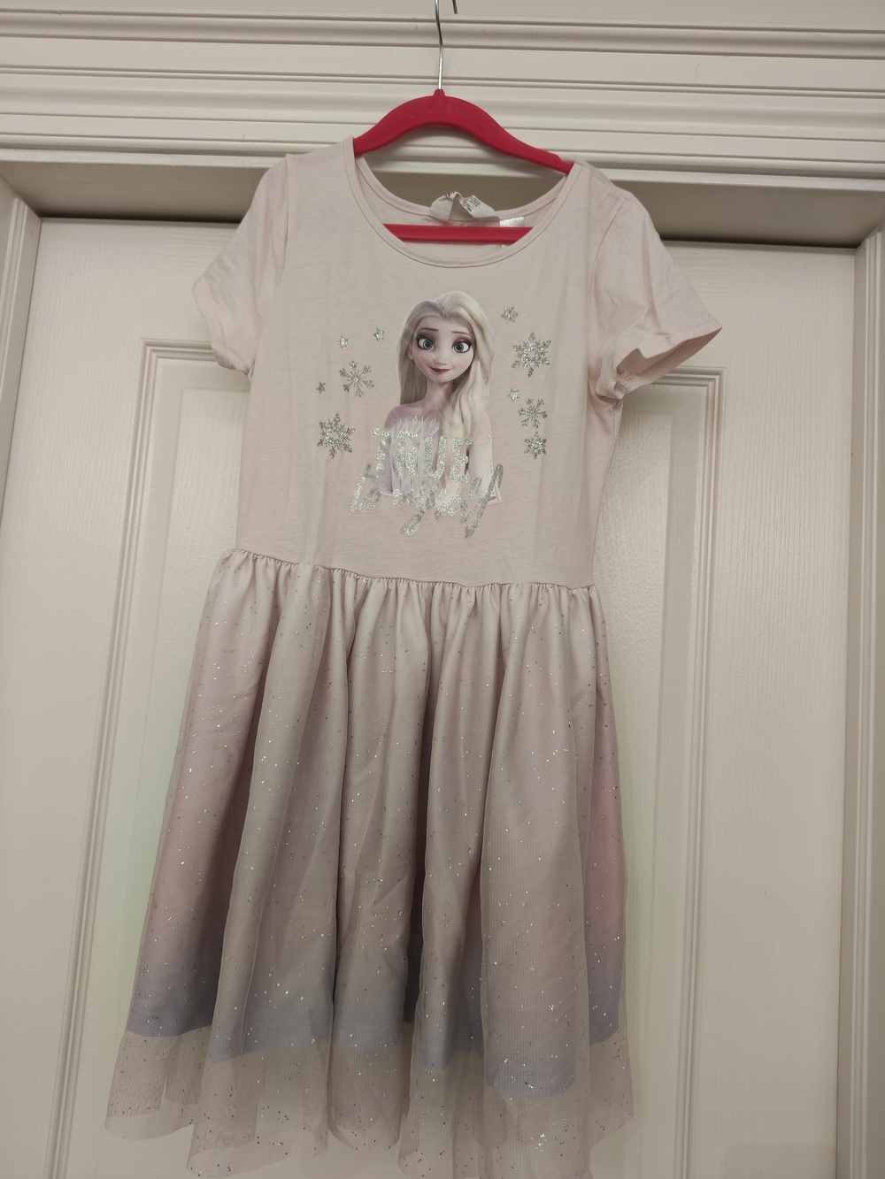 H&M Light Pink Elsa Sparkle Tulle Dress